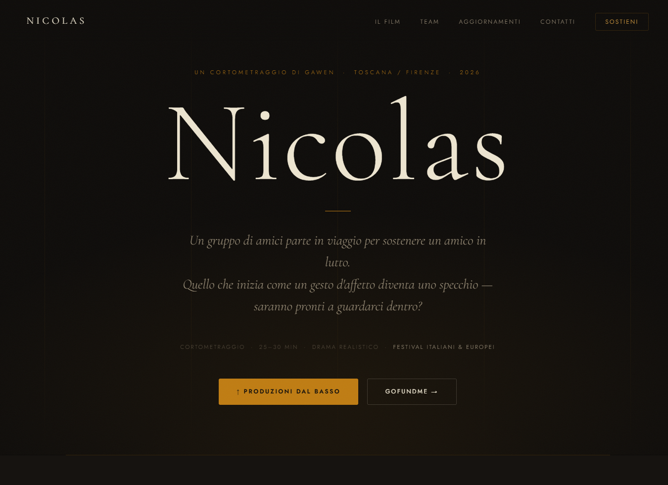 Nicolas — cortometraggio